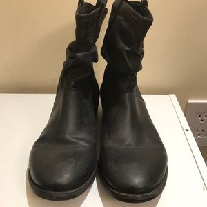 Black Steve Madden Leather Boots Size 10